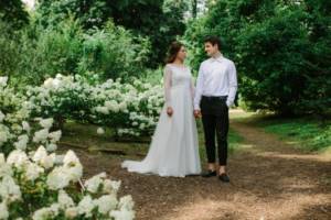 Wedding photo shoot in the Apothecary Garden