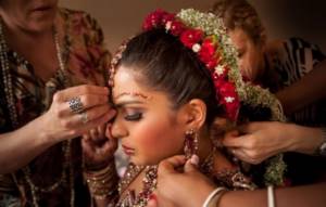 Свадебная прическа индианки