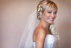 wedding hairstyle with bangs