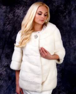 Wedding fur coat photo