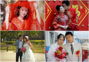 Chinese bride&#39;s wedding attire