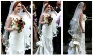Christina Hendricks wedding dress