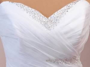 wedding dress with rhinestones