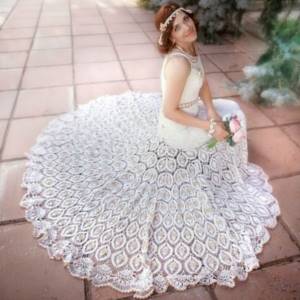 Crochet wedding dress