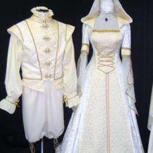 Wedding dresses in medieval style