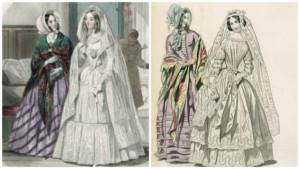 Свадебные платья 1840е