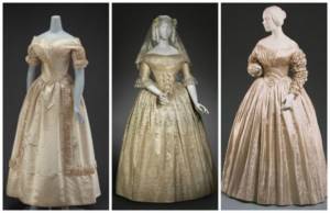 Свадебные платья 1840е