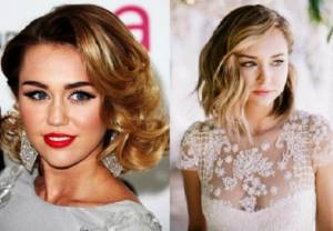 Wedding bob hairstyles without accessories