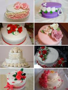 Свадебные торты, украшенные розами