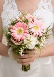 свадебный букет из хризантем фото