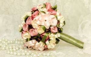 свадебный букет из искусственных цветов 5