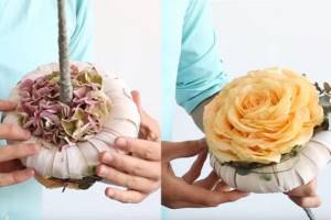 Свадебный букет из лепестков роз