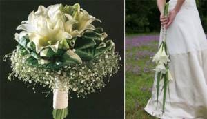 wedding bouquet of lilies