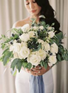 wedding bouquet peonies and roses