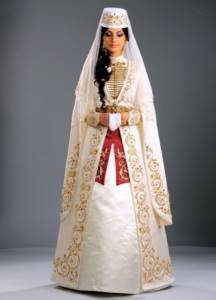 The wedding costume of the Ossetian bride is very beautiful and preserves the traditions of her ancestors
