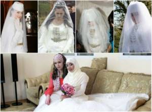 Wedding dress of the Chechen hero of the occasion
