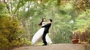 Wedding dance in the forest