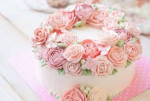свадебный торт одноярусный 6