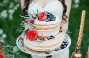 Свадебный торт с фруктами 4