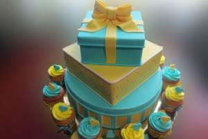 Tiffany wedding cake 4