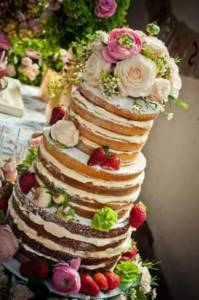 свадебный торт в стиле рустик