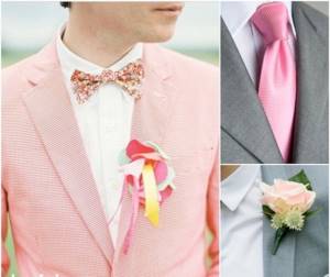 Таким может быть образ жениха на розовой свадьбе. Фото с сайта https://bridetobride.ru