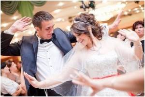 Dancing at a Caucasian wedding