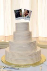 Casual wedding cake