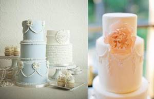 Pearl wedding cake: design ideas. Pearl necklace 