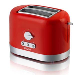 A red toaster as a gift for friends for a ruby ​​wedding