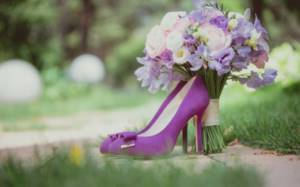 Shoes for a lilac wedding