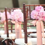 Decorating chairs for a wedding