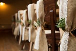 Rustic chair decoration