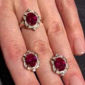 jewelry with sunlight rubies