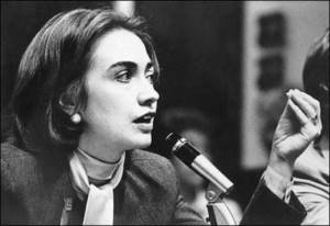In 1974, Hillary Clinton contributed to the resignation of Richard Nixon