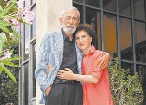 Vakhtang Kikabidze with his wife