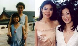 Vanessa Mae with her mother