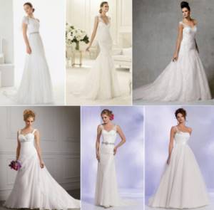 Dress top options for a short bride