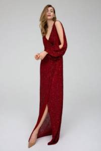 Вечернее бордовое платье Jenny Packham