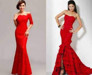 Evening fish dress - tips and recommendations from Krasota4All.ru