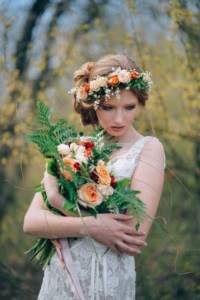 Spring image of the bride