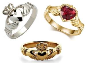 Types of jewelry rings - Claddagh rings