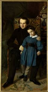 Виктор Гюго со своим сыном Франсуа-Виктором (1836)