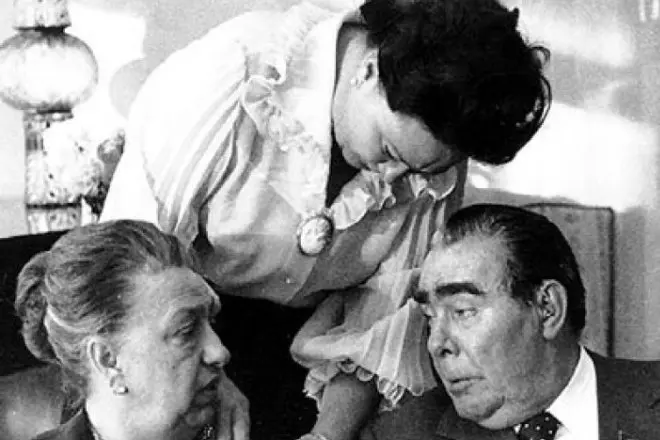 Victoria Brezhnev and Leonid Brezhnev with their daughter