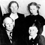 Vladimir Gostyukhin as a child with his parents and sister Marina