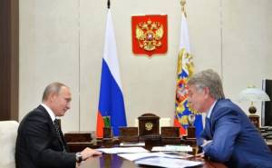 Vladimir Putin and Leonid Mikhelson