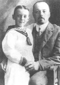 Volodya as a child with his father