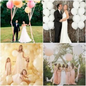 Воздушные шары для свадебной фотосессии