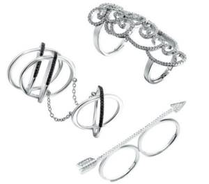 All types of jewelry rings - phalanx rings - brass knuckles