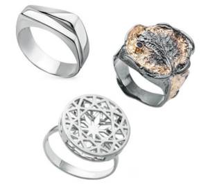 All types of jewelry rings - signets